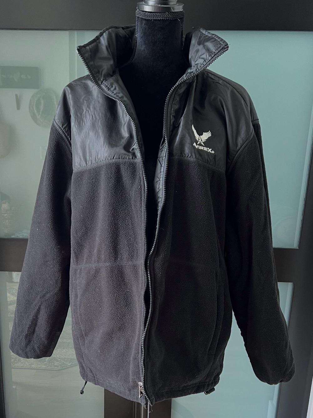 Avirex Black Men's Performance Fleece Jacket L